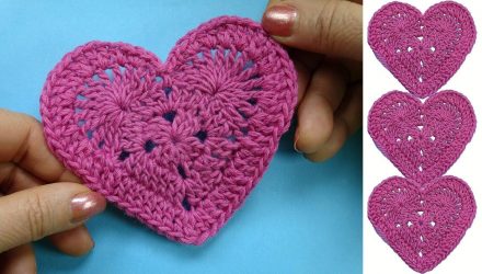 Как вязать валентинку How to crochet heart