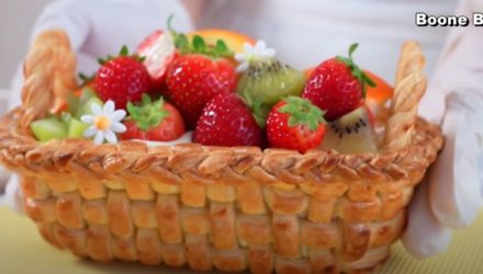 Рецепт восхитительного фруктового торта l Ванильный светлый крем l Фруктовый компот