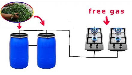 как сделать бесплатный газ из листьев