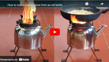 Как сделать дровяную печь из старого чайника