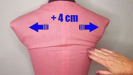Как увеличить тесную спинку платья, блузки на 4 см