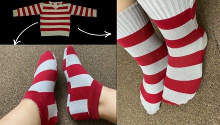 2 совета по пошиву носков из старых свитеров без мерок и с плотной посадкой
