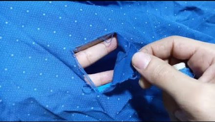 Самостоятельно узнать, как незаметно зашить дырку на рубашке / самодельный ремонт