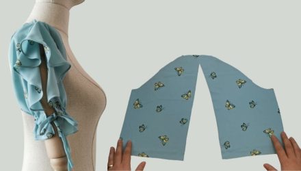 Очень красивый дизайн рукава-бабочки с оборками, который добавит воздушности вашим платьям