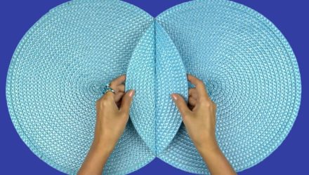 Эффектная плетеная сумка для лета, для пошива которой нужны лишь 3 круглых салфетки