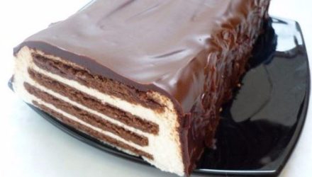 Тортик без выпечки «Полосатый» 🎂